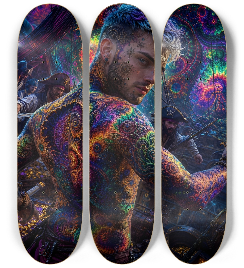 Psychedelic Lavendar Fractal Pirate #16