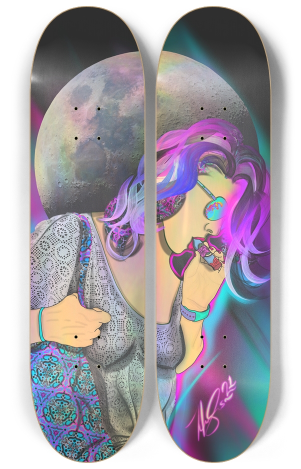 Pisces Moon Prophet 8.25 x 33 2 Deck Wall Series