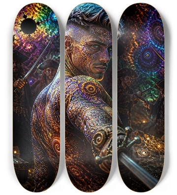 Psychedelic Bleach Blonde Fractal Pirate #4