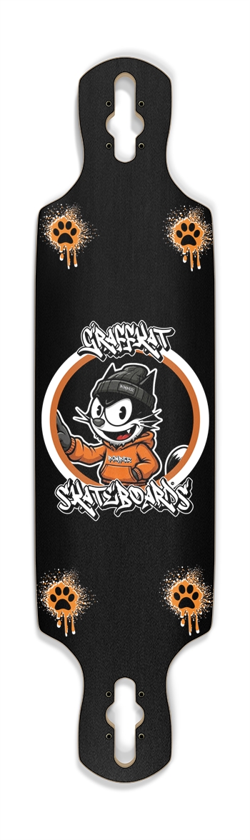 GRAFFKAT Cat Paw Longboard