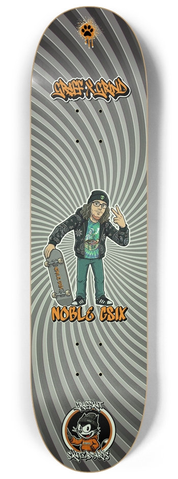 NOBLE Gsix Christian Caldwell Skateboard 8-1/4 Skateboard Deck