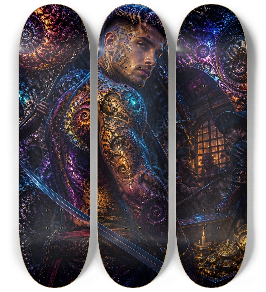 Psychedelic Dirty Blonde Fractal Pirate #21