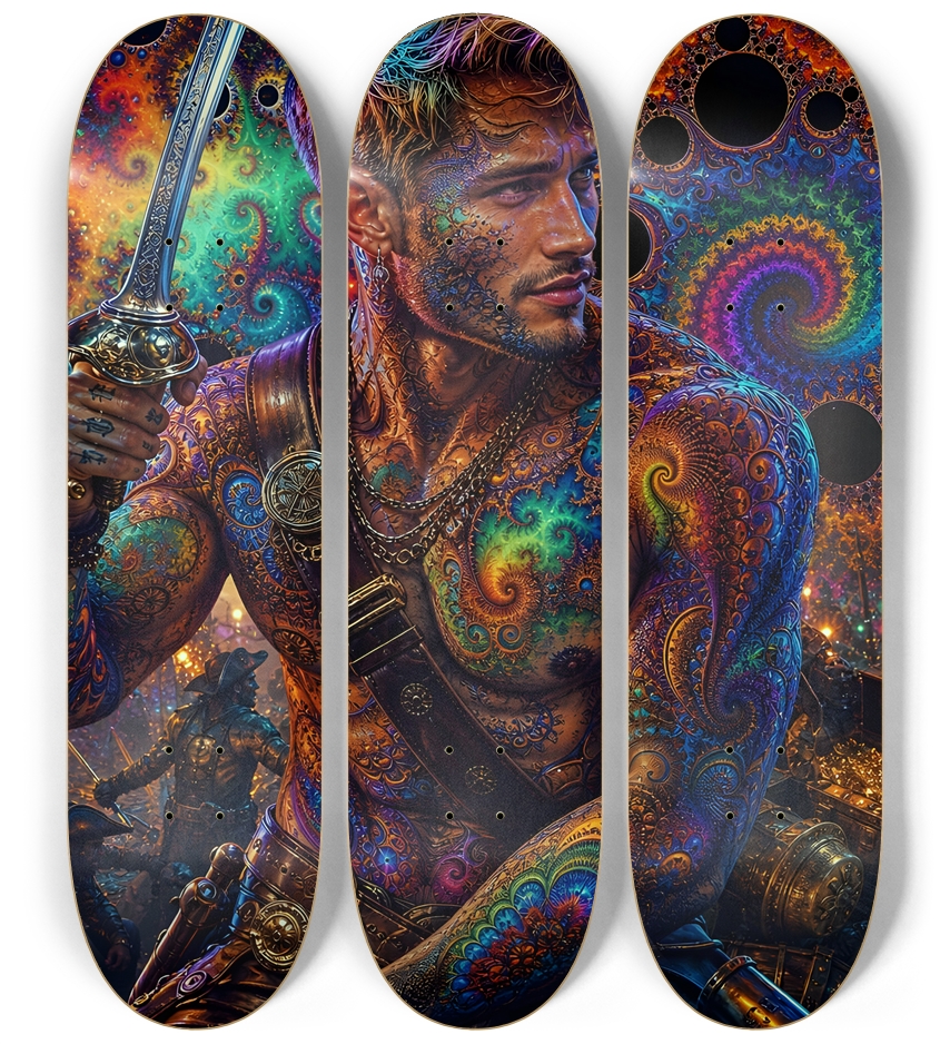 Psychedelic Dirty Blonde Fractal Pirate #6