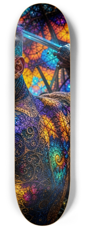 Psychedelic Dirty Blonde Fractal Pirate #8 #3 8-1/4 Skateboard Deck