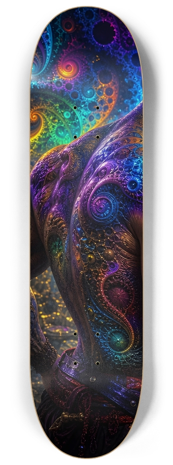 Psychedelic Dirty Blonde Fractal Pirate #5 #1 8-1/4 Skateboard Deck