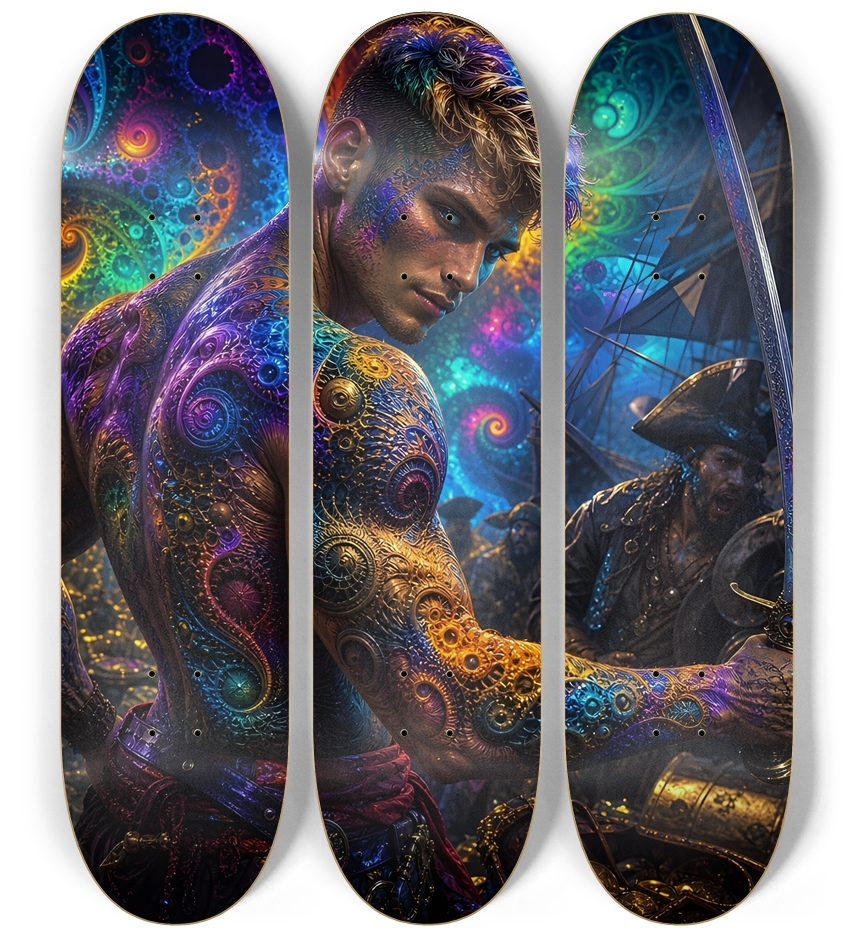 Psychedelic Dirty Blonde Fractal Pirate #5
