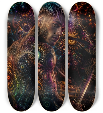 Psychedelic Bleach Blonde Fractal Pirate #18