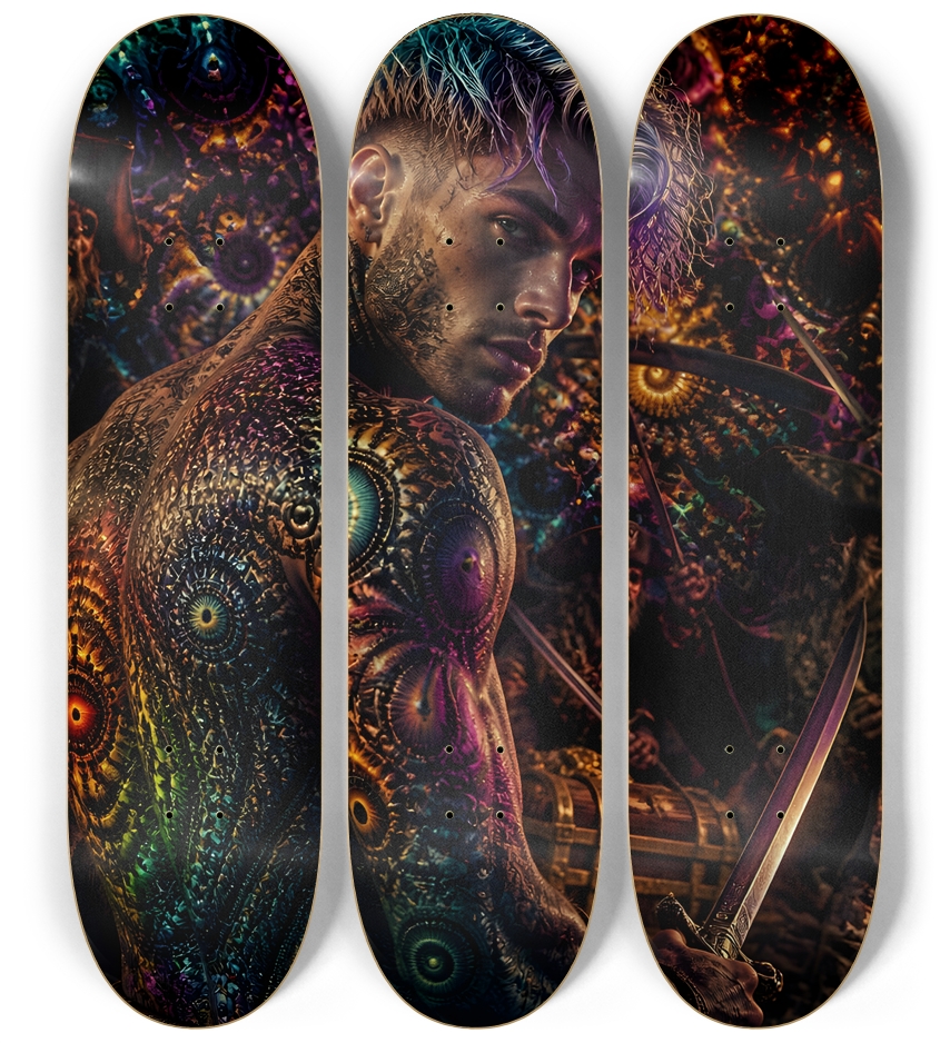 Psychedelic Bleach Blonde Fractal Pirate #18