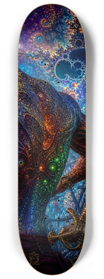 Psychedelic Dirty Blonde Fractal Pirate #2 #3 8-1/4 Skateboard Deck