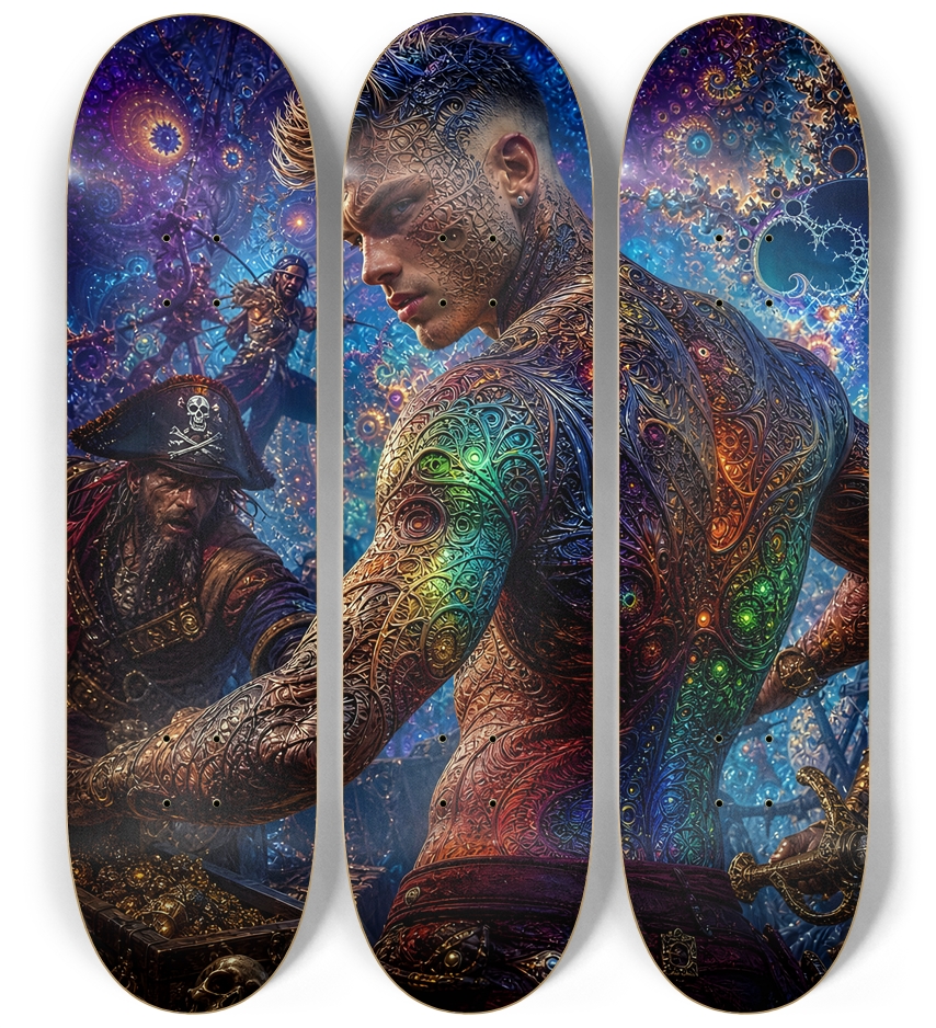 Psychedelic Dirty Blonde Fractal Pirate #2