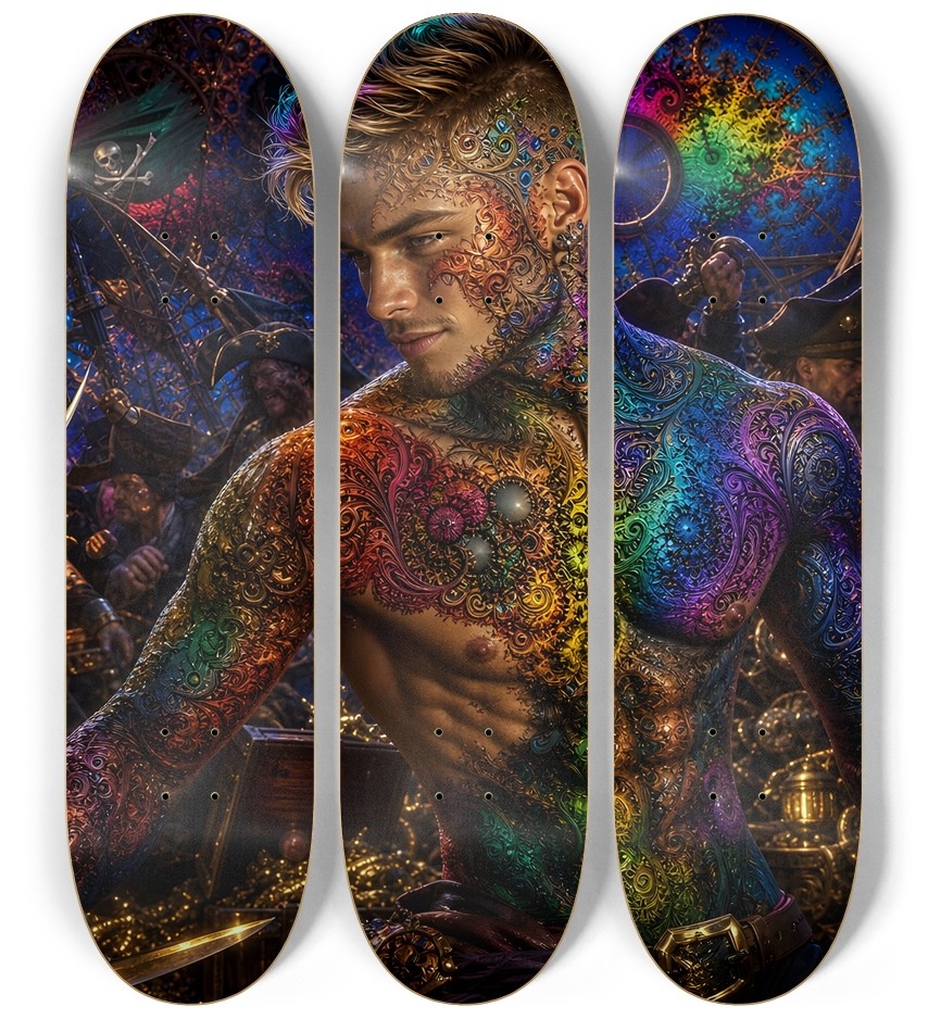 Psychedelic Dirty Blonde Fractal Pirate #20