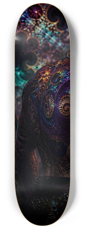 Psychedelic Bleach Blonde Fractal Pirate #17 #1 8-1/4 Skateboard Deck