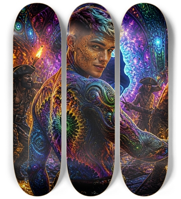 Psychedelic Dirty Blonde Fractal Pirate #9