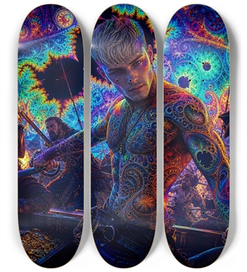 Psychedelic Bleach Blonde Fractal Pirate #29