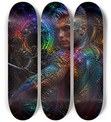 Psychedelic Bleach Blonde Fractal Pirate #20