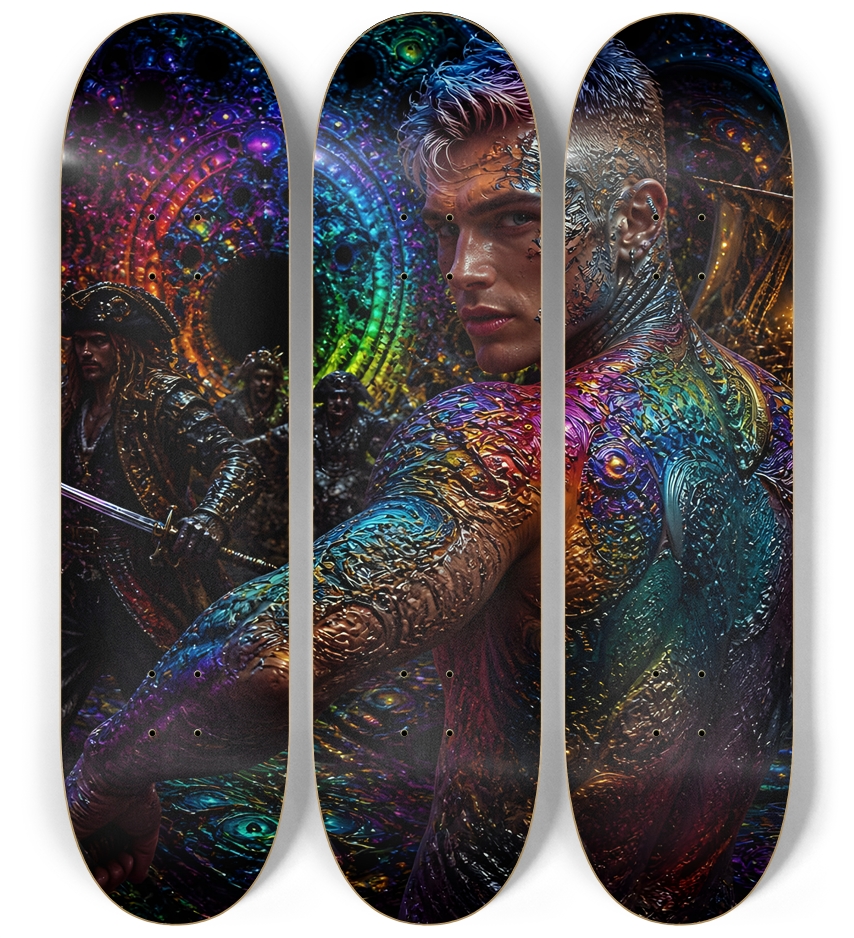 Psychedelic Bleach Blonde Fractal Pirate #20