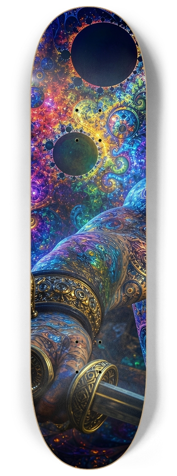 Psychedelic Dirty Blonde Fractal Pirate #15 #1 8-1/4 Skateboard Deck