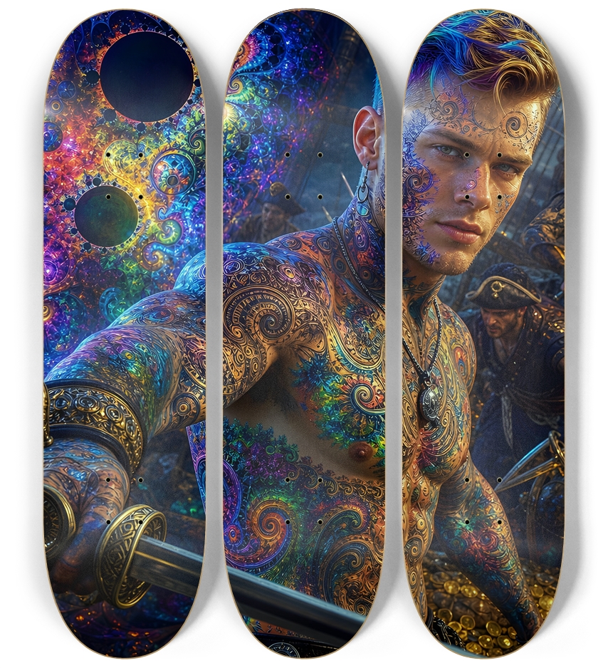 Psychedelic Dirty Blonde Fractal Pirate #15