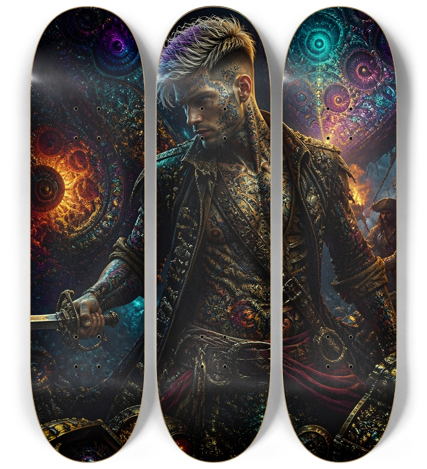 Psychedelic Bleach Blonde Fractal Pirate #15