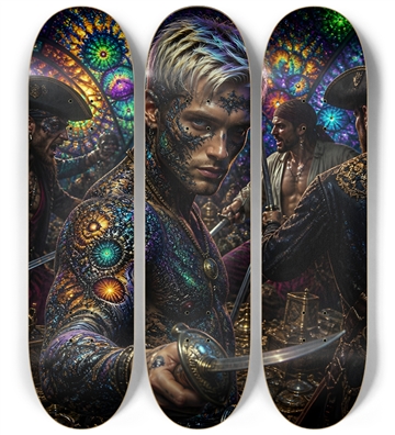 Psychedelic Bleach Blonde Fractal Pirate #19