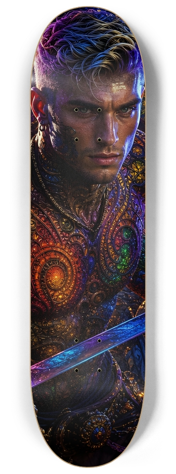 Psychedelic Dirty Blonde Fractal Pirate #12 #2 8-1/4 Skateboard Deck