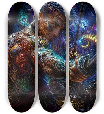 Psychedelic Bleach Blonde Fractal Pirate #24