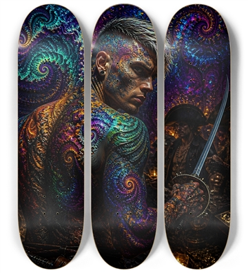 Psychedelic Bleach Blonde Fractal Pirate #21