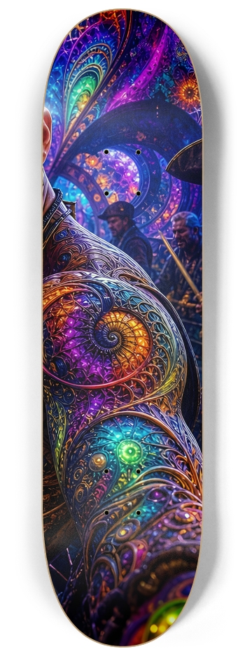 Psychedelic Dirty Blonde Fractal Pirate #13 #3 8-1/4 Skateboard Deck