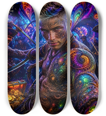 Psychedelic Dirty Blonde Fractal Pirate #13