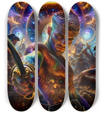Psychedelic Dirty Blonde Fractal Pirate #4