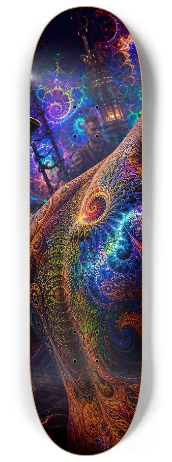 Psychedelic Dirty Blonde Fractal Pirate #16 #1 8-1/4 Skateboard Deck