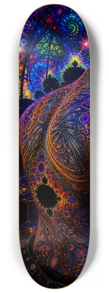 Psychedelic Dirty Blonde Fractal Pirate #22 #1 8-1/4 Skateboard Deck