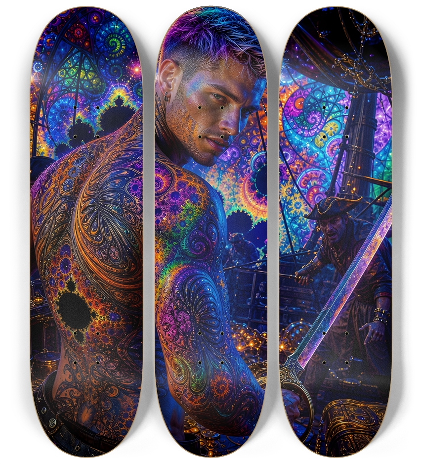 Psychedelic Dirty Blonde Fractal Pirate #22