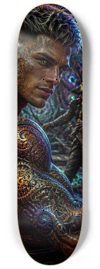 Psychedelic Dirty Blonde Fractal Pirate #10 #2 8-1/4 Skateboard Deck