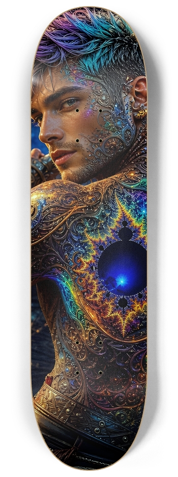 Psychedelic Dirty Blonde Fractal Pirate #18 #2 8-1/4 Skateboard Deck