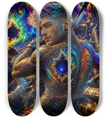 Psychedelic Dirty Blonde Fractal Pirate #18
