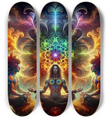 Psychedelic Fractal Native American Man #2