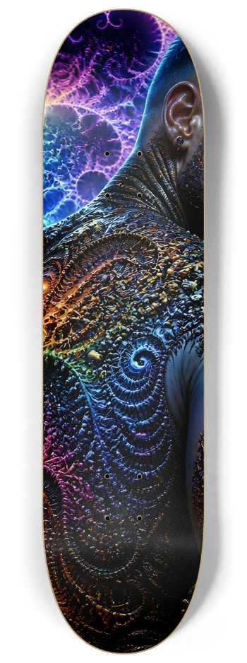 Psychedelic Brunette Fractal Pirate #14 #2 8-1/4 Skateboard Deck