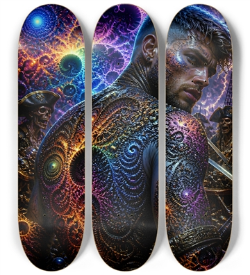 Psychedelic Brunette Fractal Pirate #14