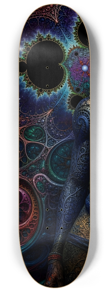 Psychedelic Dirty Blonde Fractal Surfer #25 #1 8-1/4 Skateboard Deck