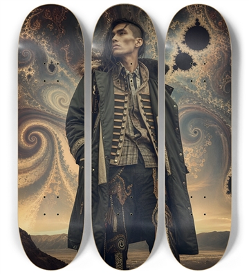 Native American Model + Fractal Backdrop 0030