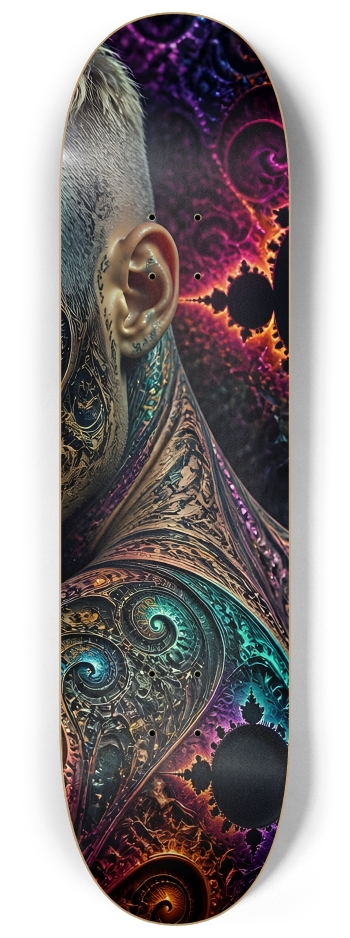 Psychedelic Bleach Blonde Fractal Model #1 #3 8-1/4 Skateboard Deck