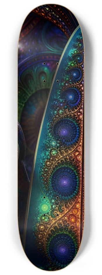 Psychedelic Dirty Blonde Fractal Surfer #8 #3 8-1/4 Skateboard Deck
