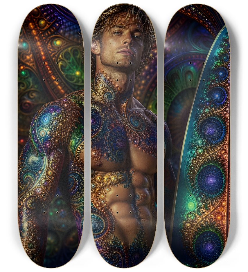 Psychedelic Dirty Blonde Fractal Surfer #8