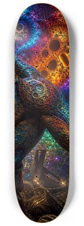 Psychedelic Dirty Blonde Fractal Pirate #23 #3 8-1/4 Skateboard Deck