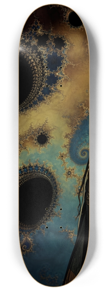 Native American Model + Fractal Backdrop 0027 #1 8-1/4 Skateboard Deck