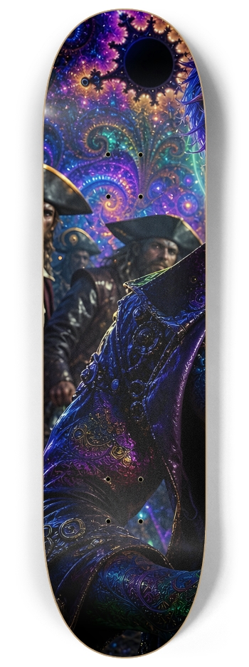 Psychedelic Dirty Blonde Fractal Pirate #30 #1 8-1/4 Skateboard Deck