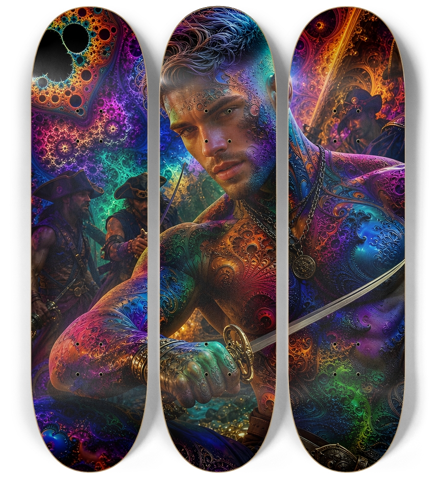 Psychedelic Dirty Blonde Fractal Pirate #27
