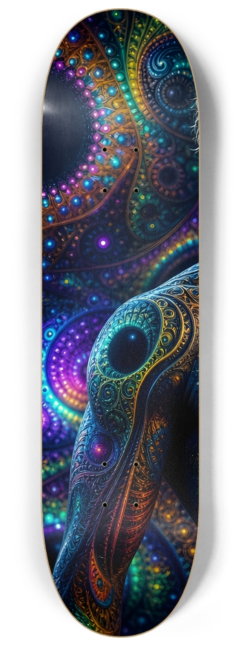 Psychedelic Dirty Blonde Fractal Surfer #17 #1 8-1/4 Skateboard Deck