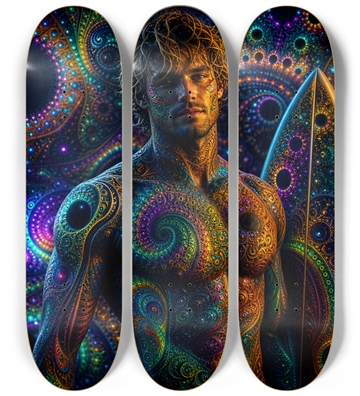 Psychedelic Dirty Blonde Fractal Surfer #17